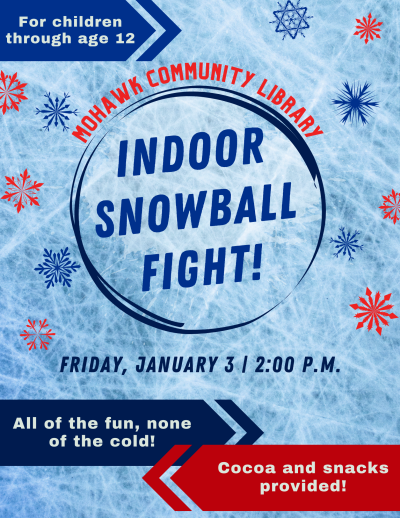 Flyer describing Indoor Snowball Fight